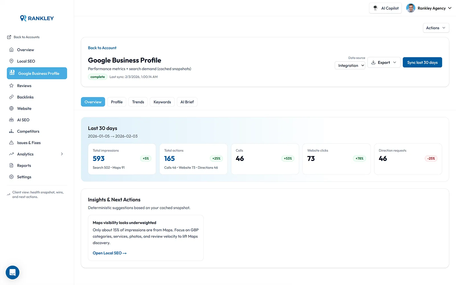 Google Business Profile audit preview