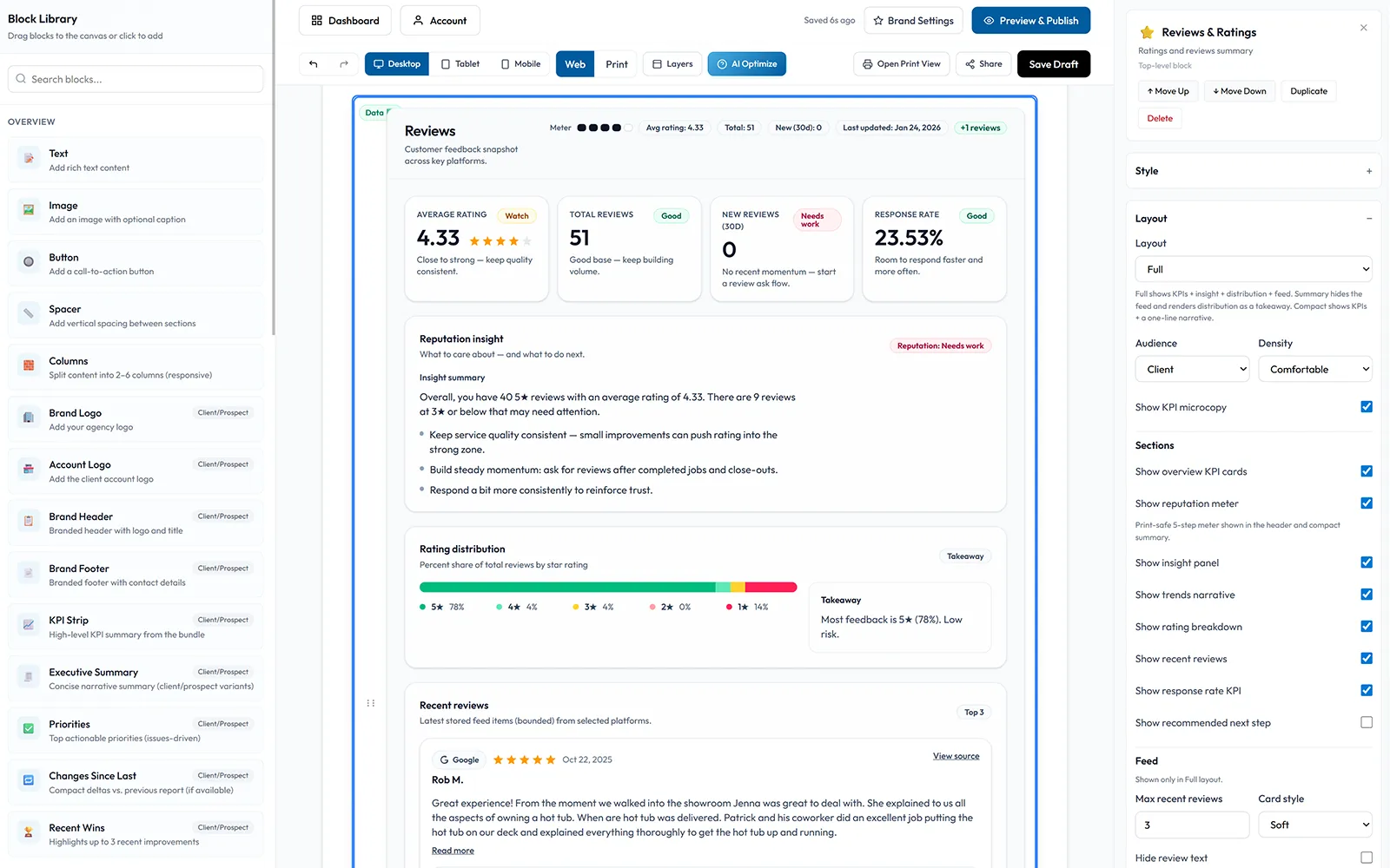 Reviews and reputation screenshot placeholder
